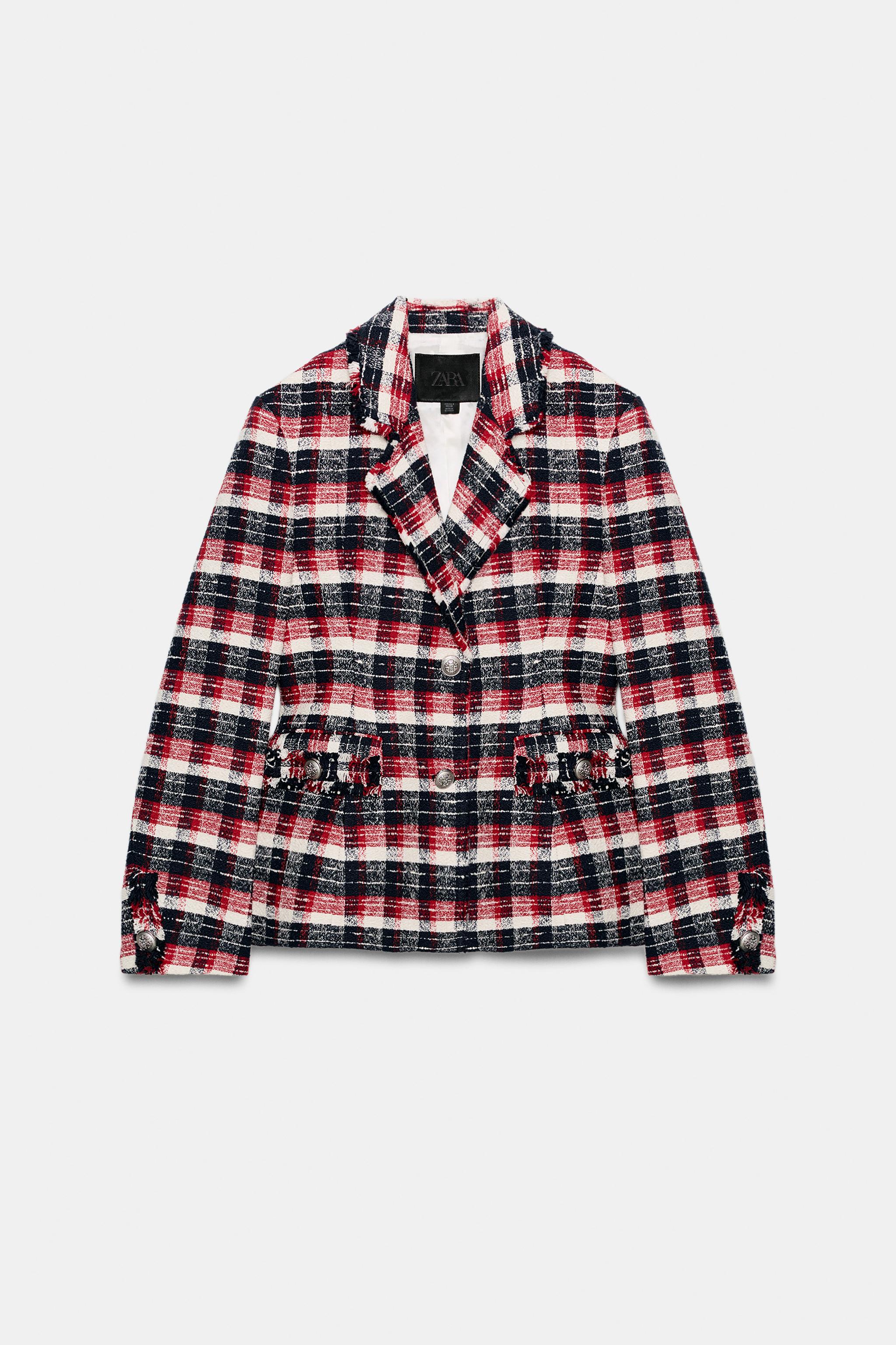 PLAID PEPLUM BLAZER ZW COLLECTION